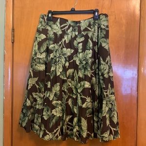 Jones New York Signature monstera leaf swing skirt